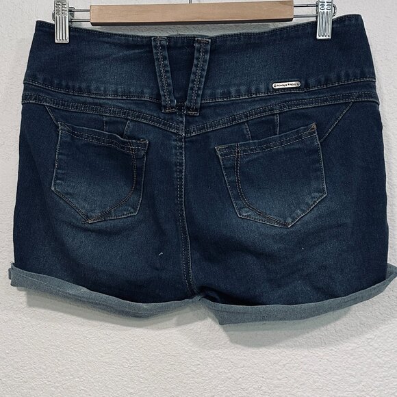 Always Friday Blue Jean Shorts Comfort Waist Cuffed Stretch W31xL3 JRs Size 13 - Picture 2 of 8